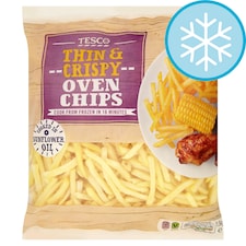 TESCO THIN & CRISPY OVEN CHIPS 1.5KG