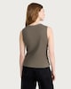 image 3 of F&F Cotton Rich Ribbed Side Button Detail Vest in Khaki