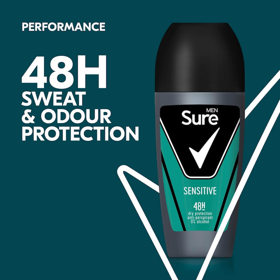 image 1 of Sure Men 48h Sensitive Roll On Antiperspirant Deodorant 50ml