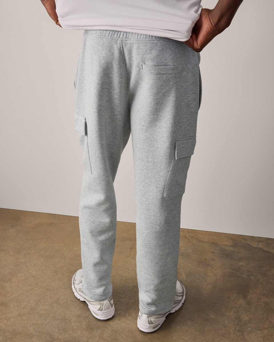 image 1 of F&F Active EVERYHOUR Cotton Rich Cargo Joggers in Grey Marl