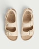 image 2 of F&F Girls Buckle Strap Sandals in Neutral