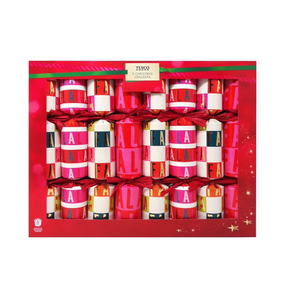 image 1 of Tesco Falala Dinner Christmas Crackers 8 pack