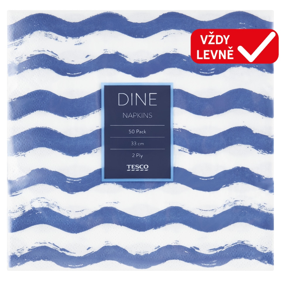 image 1 of Tesco Dine Napkins 2 Ply 50 pcs