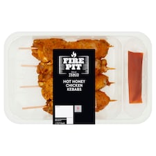 Tesco Fire Pit Hot Honey Chicken Kebabs 400g