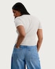 image 2 of F&F Pure Cotton Double Layer Cropped T-Shirt in Neutral