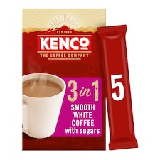 Kenco 3 In 1 Instant Smooth White Coffee 5 Sachet 100G