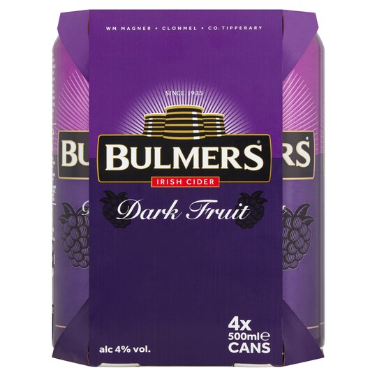 Bulmers Irish Cider Dark Fruit 4 X 500Ml Tesco Groceries