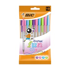 BIC Cristal Ballpoint Pens Fun 10 Pack