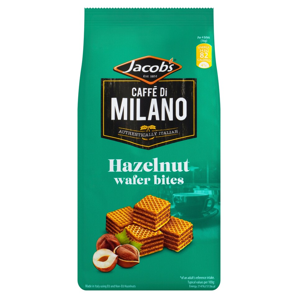 Jacobs Caffe Di Milano Hazelnut Wafer Bites 125g