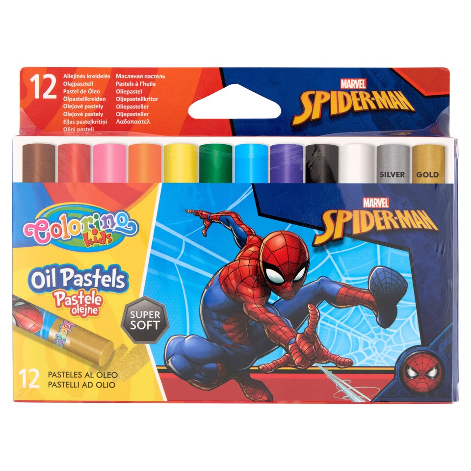 Colorino Kids Marvel Spider-Man Oil Pastels 12 pcs