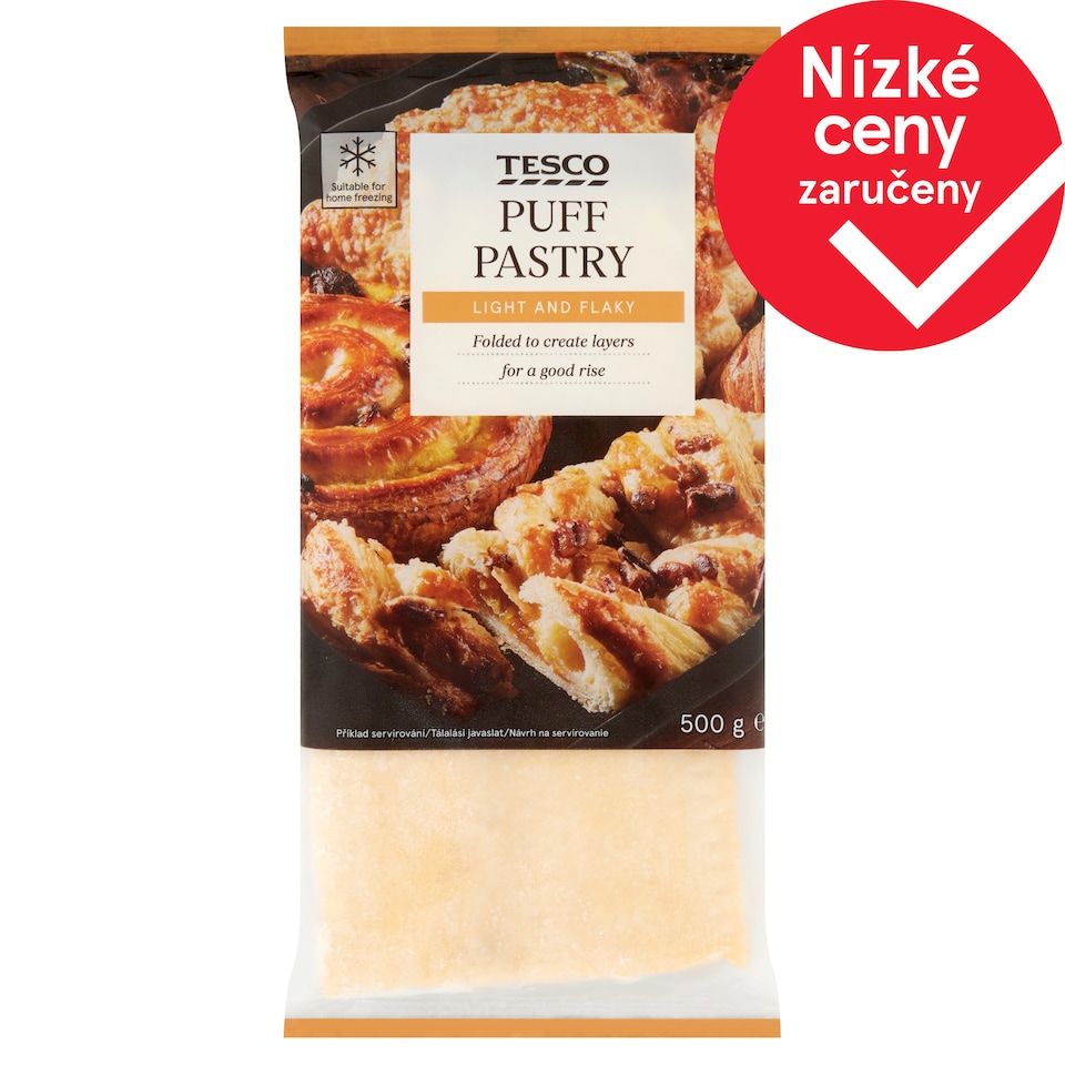 Tesco Listové těsto hluboce zmrazené 500g