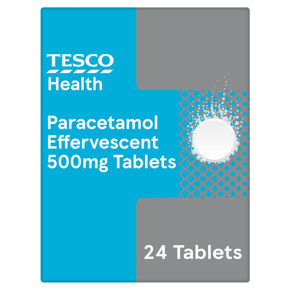 Tesco Health Effervescent Paracetamol Tablets 24s - 500mg