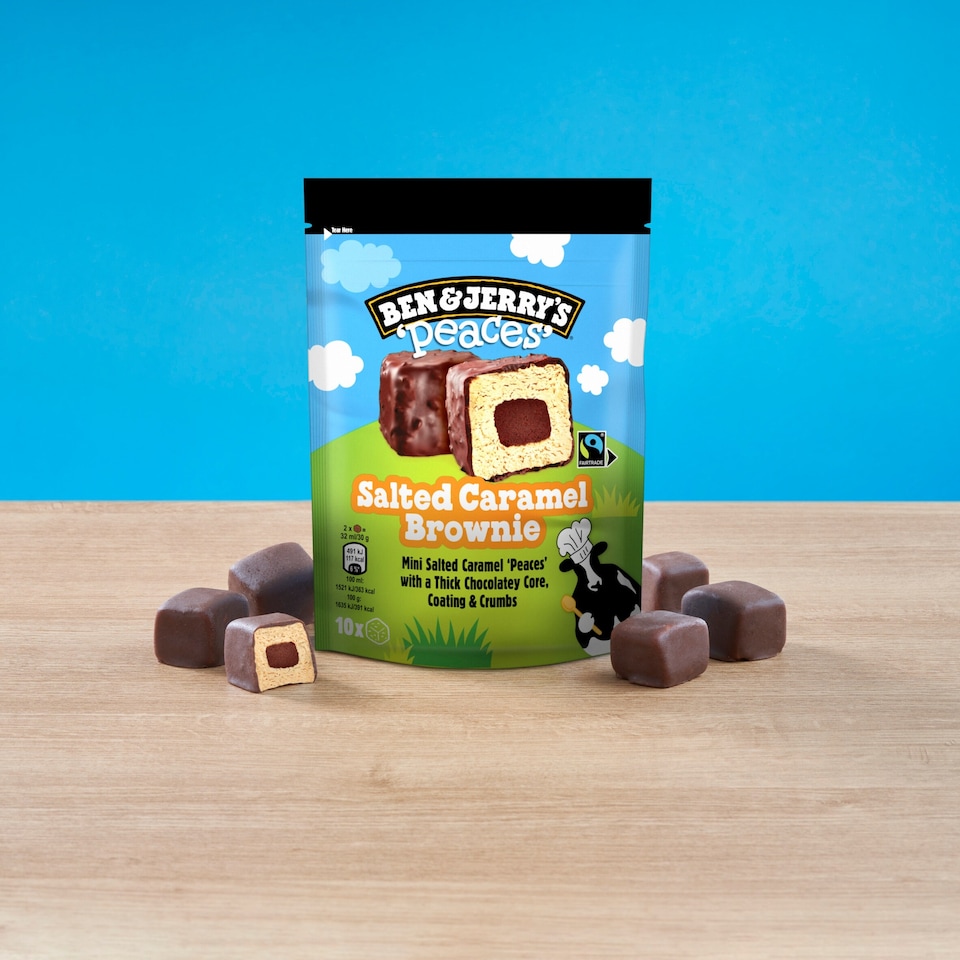 image 1 of  Ben & Jerry's Peaces Salted Caramel Brownie Ice Cream x10 160ml