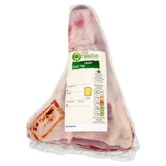 Tesco Organic British Lamb Half Leg Joint Tesco Groceries