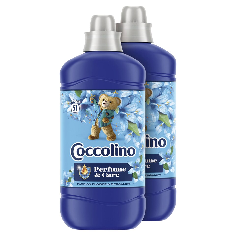 Coccolino Perfume & Care Passion Flower & Bergamot Fabric Conditioner 102 Washes 2 x 1275 ml