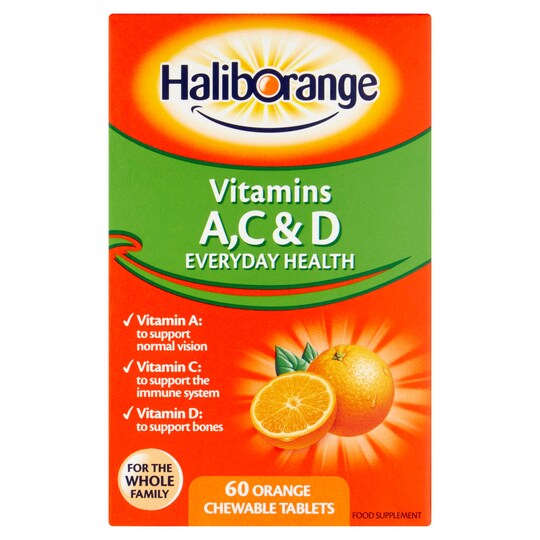 Haliborange Vitamin Ac&D Orange 60 Chews Tesco Groceries
