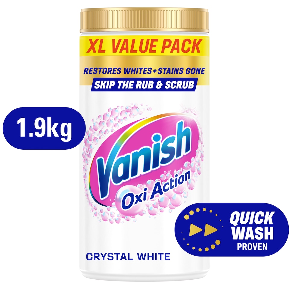 Vanish Gold Oxi Action Whitener & Stain Remover For Whites 1.9kg