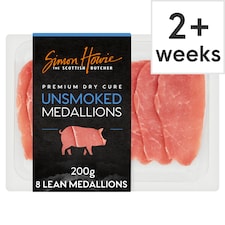 Simon Howie 8 Dry Cure Unsmoked Bacon Medallions 200G