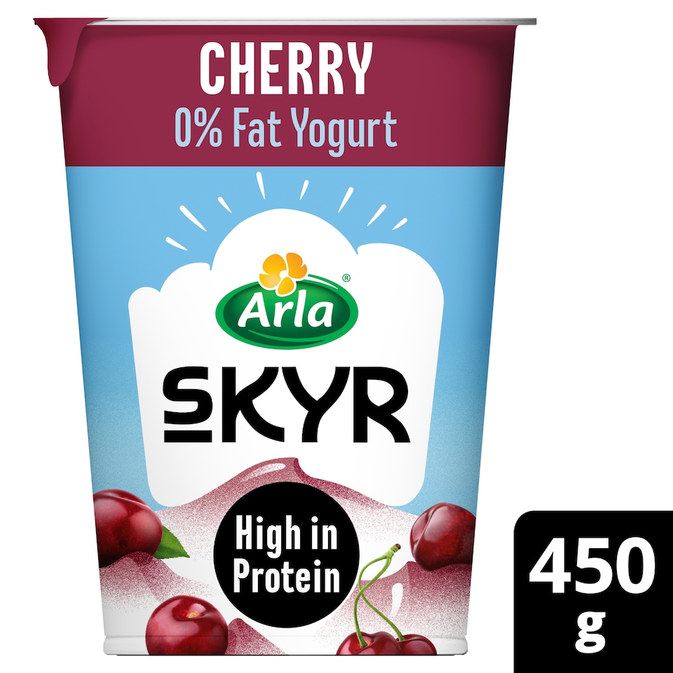 Arla Skyr 0% Fat Sour Cherry Yogurt 450G