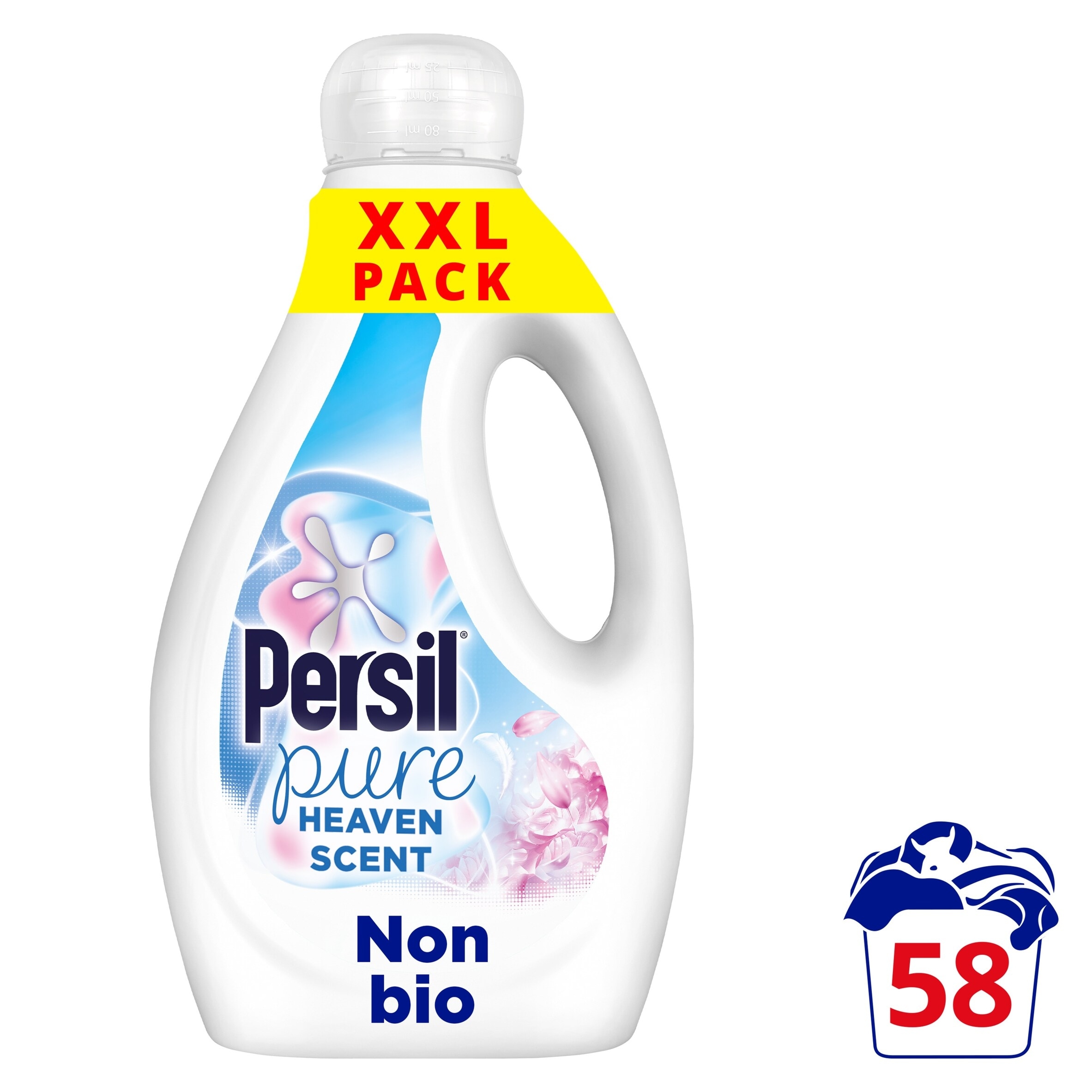 Persil Pure Non Bio Heaven Scent Washing Liquid Detergent XXL Mega Pack 58 Washes 1566ml