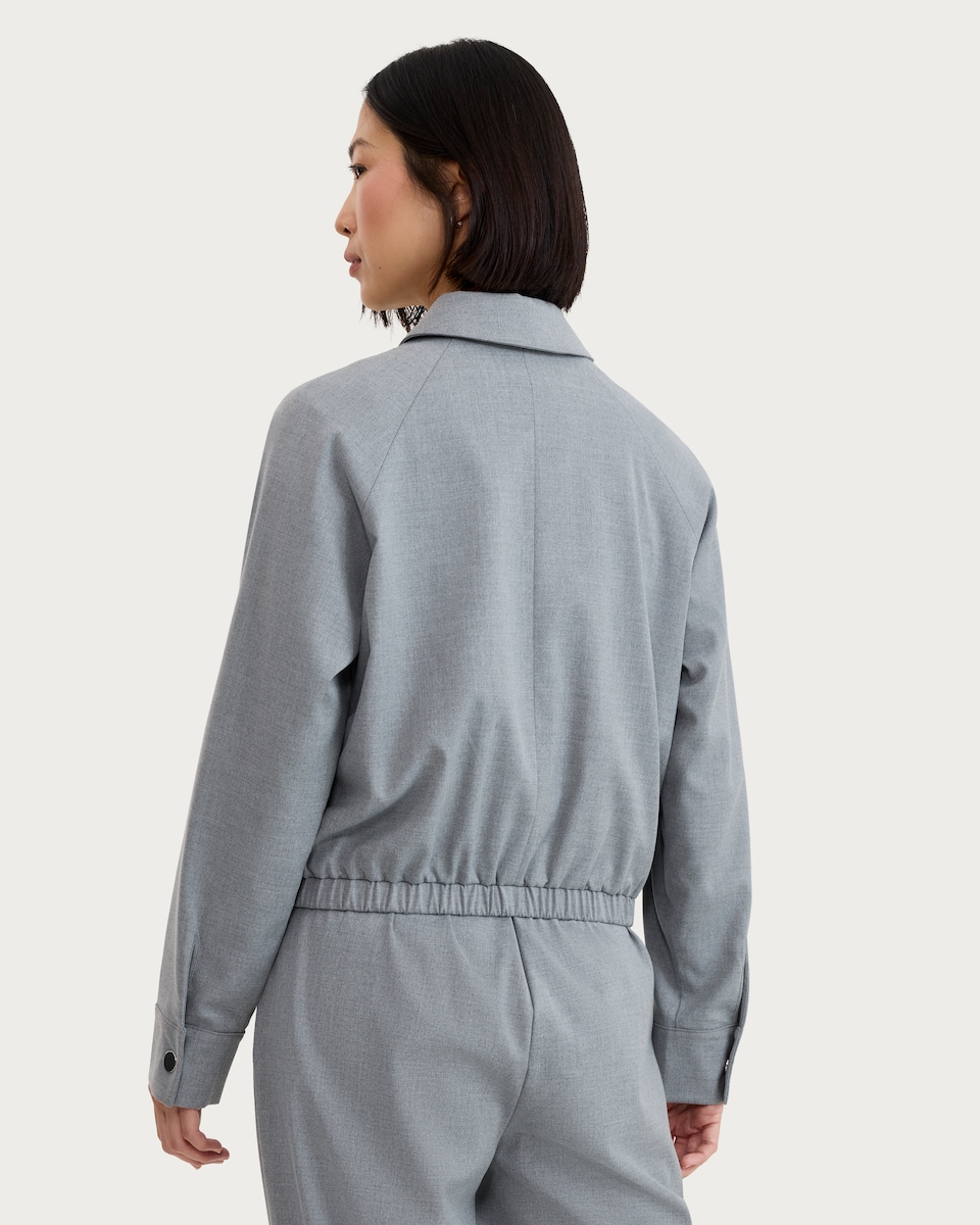 image 1 of F&F Zip Through Collared Co-ord Jacket in Grey