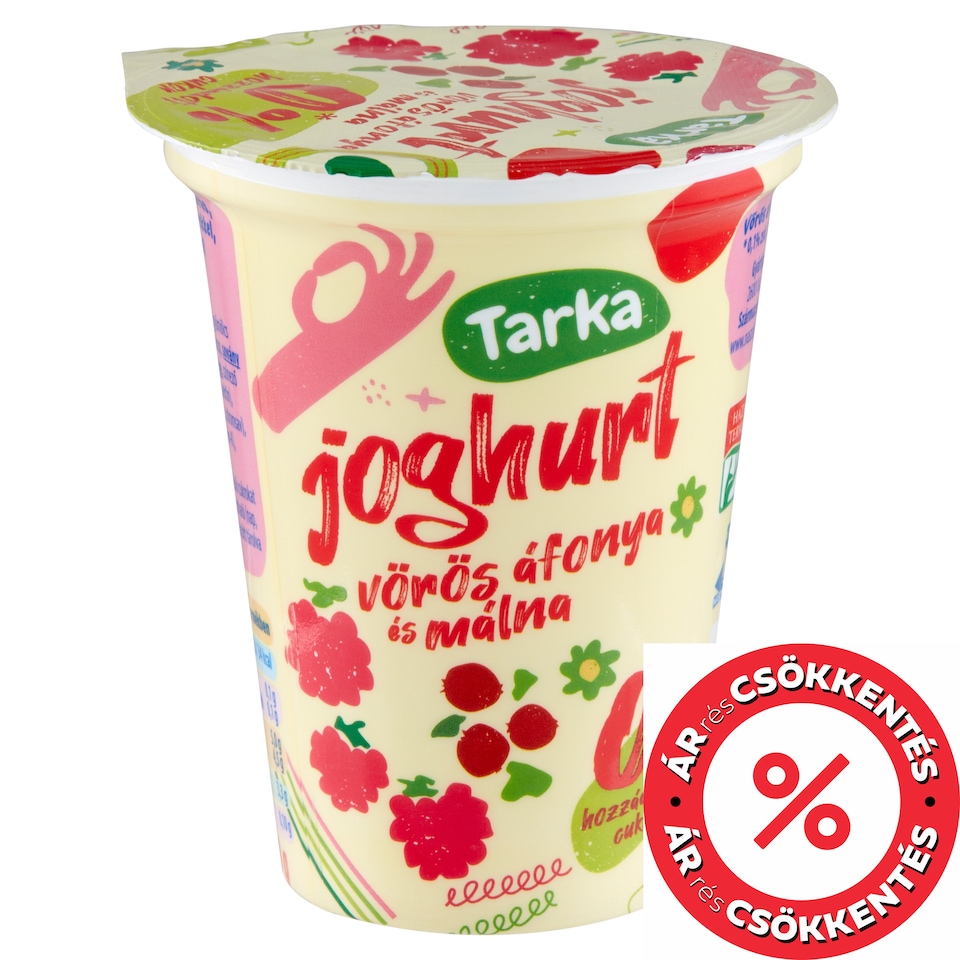 Tarka vörös áfonya és málna élőflórás sovány joghurt 150 g