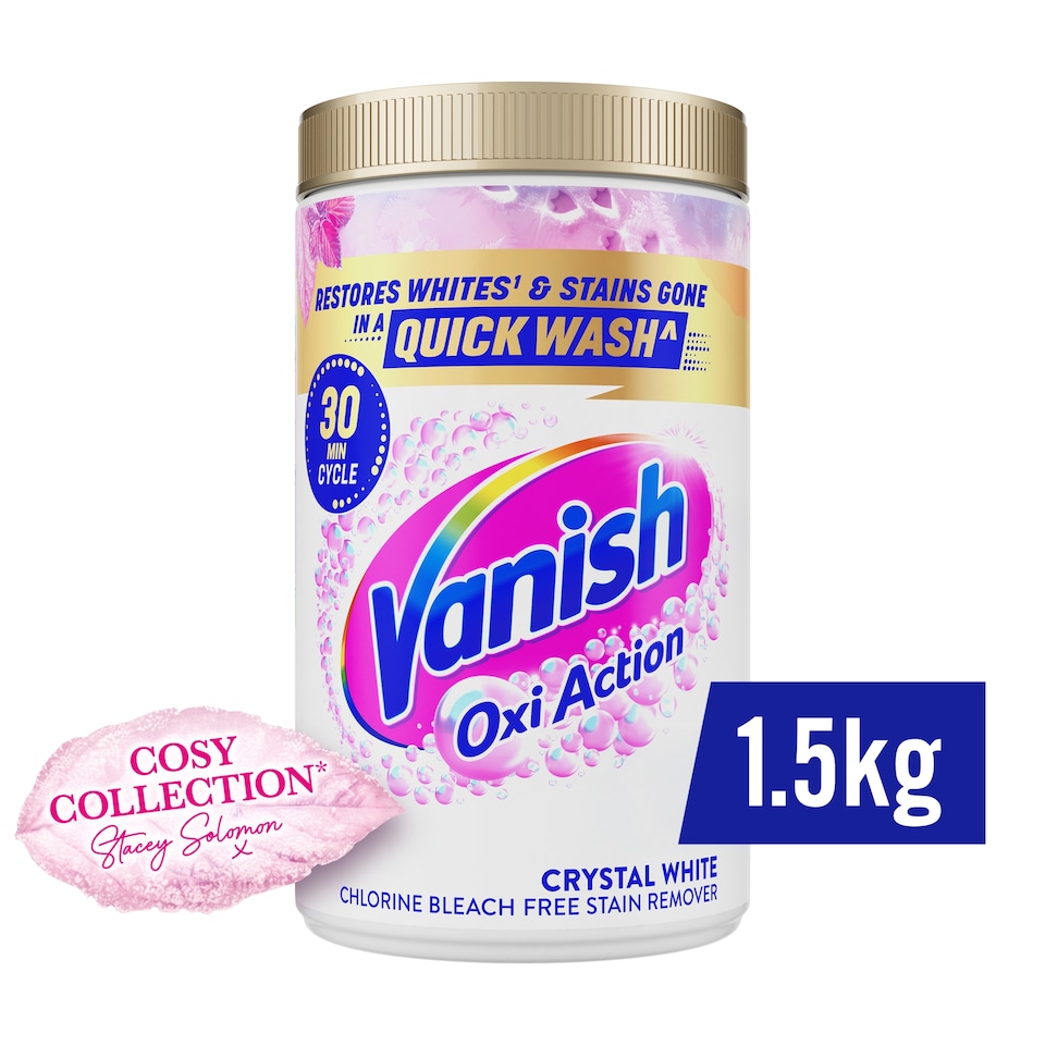 image 1 of Vanish Gold Oxi Action Laundry Stain Remover Powder Whites 1.5kg
