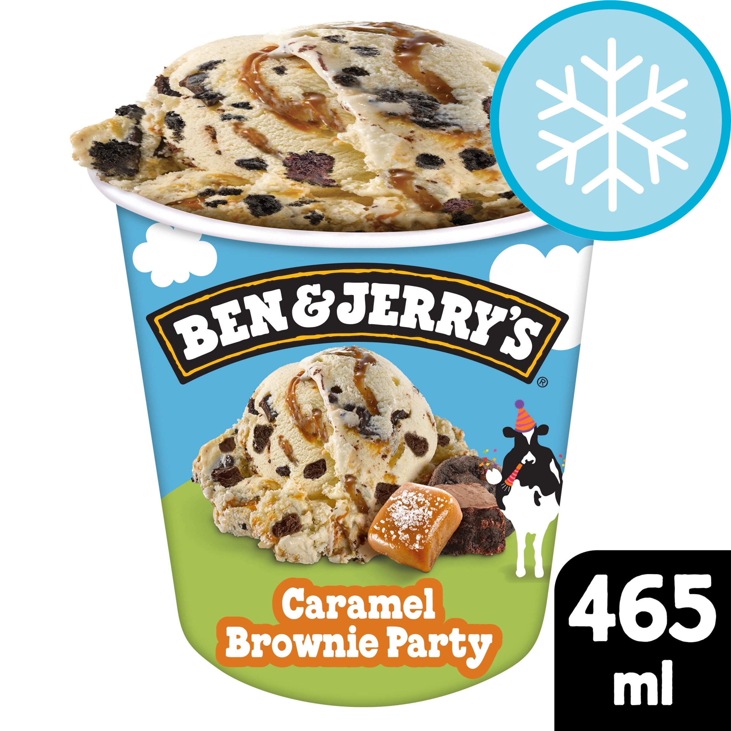 Ben & Jerry's Caramel Brownie Party Ice Cream Tub 465ml