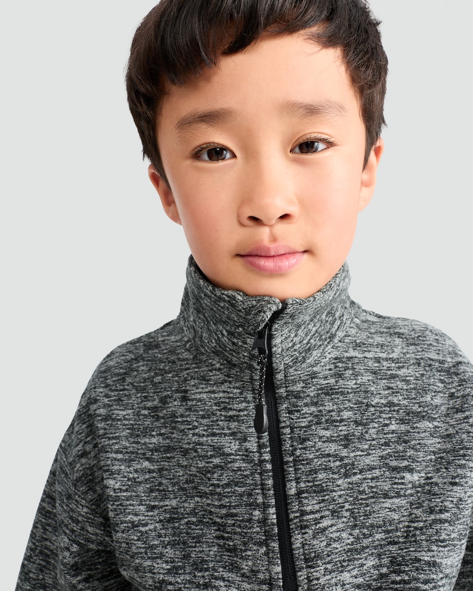 image 1 of F&F Boys Half Zip High Neck Jumper in Grey Marl
