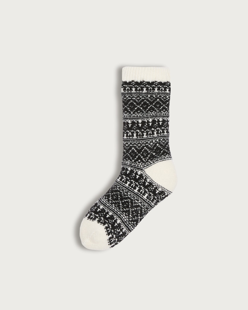 F&F Knitted Fair Isle Pattern Socks in Multi