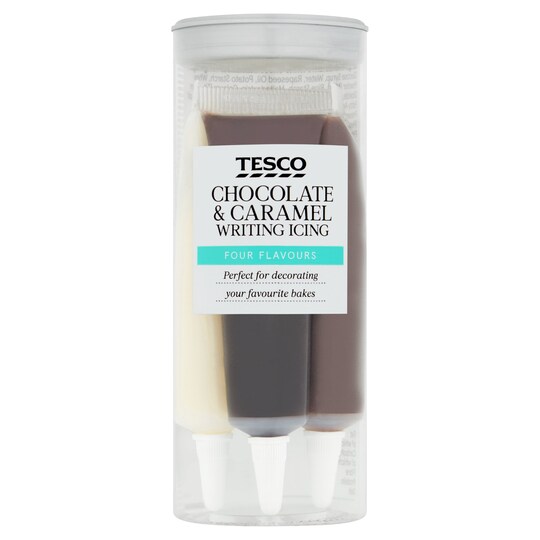 Tesco Choc/ Caramel Writing Icing 76G