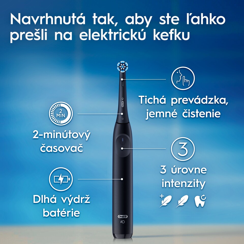 obrázok 1 z Oral-B iO 2 Čierna Elektrická Zubná Kefka