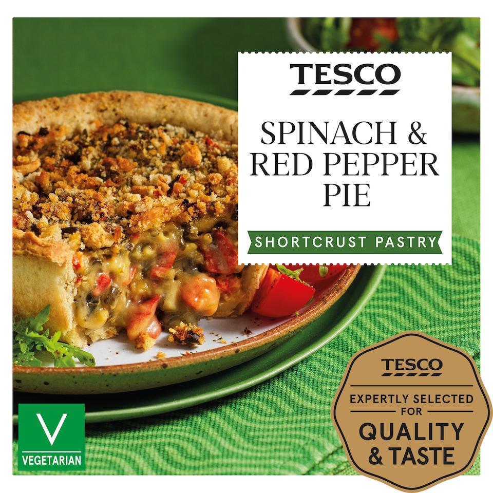 Tesco Spinach & Red Pepper Pie 200G