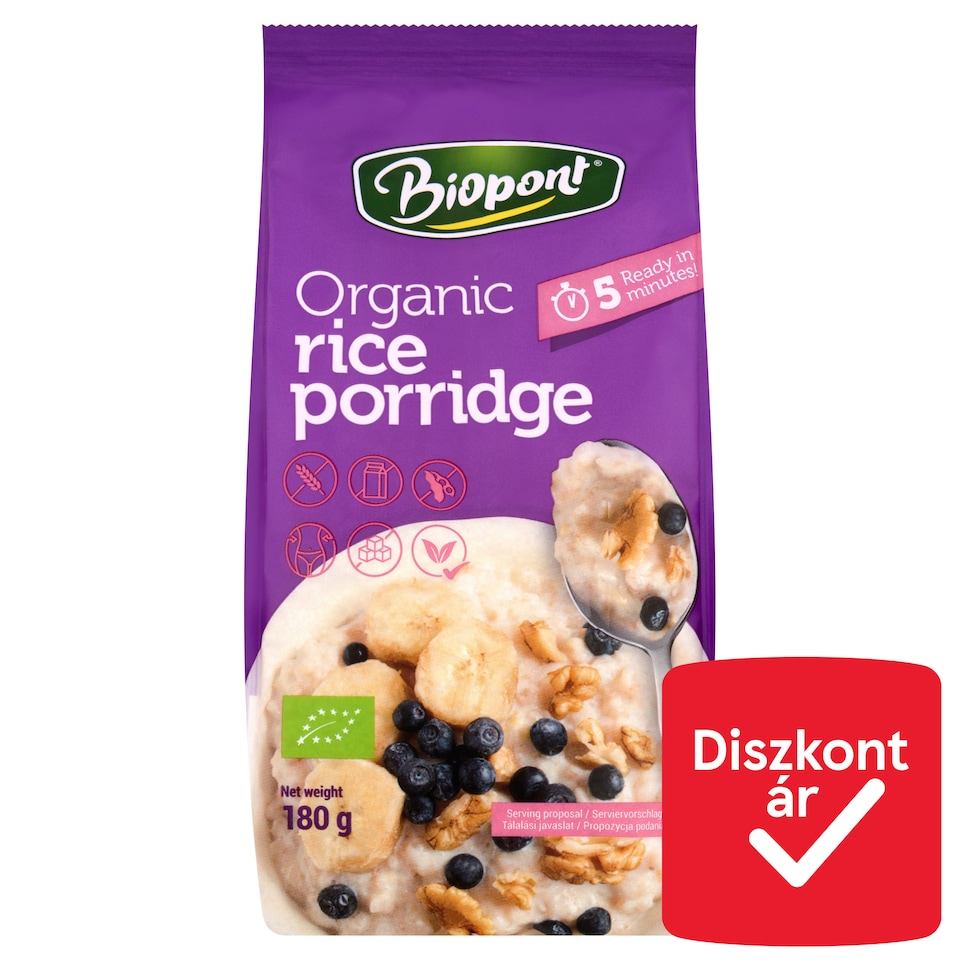 Biopont Organic Rice Porridge 180 g
