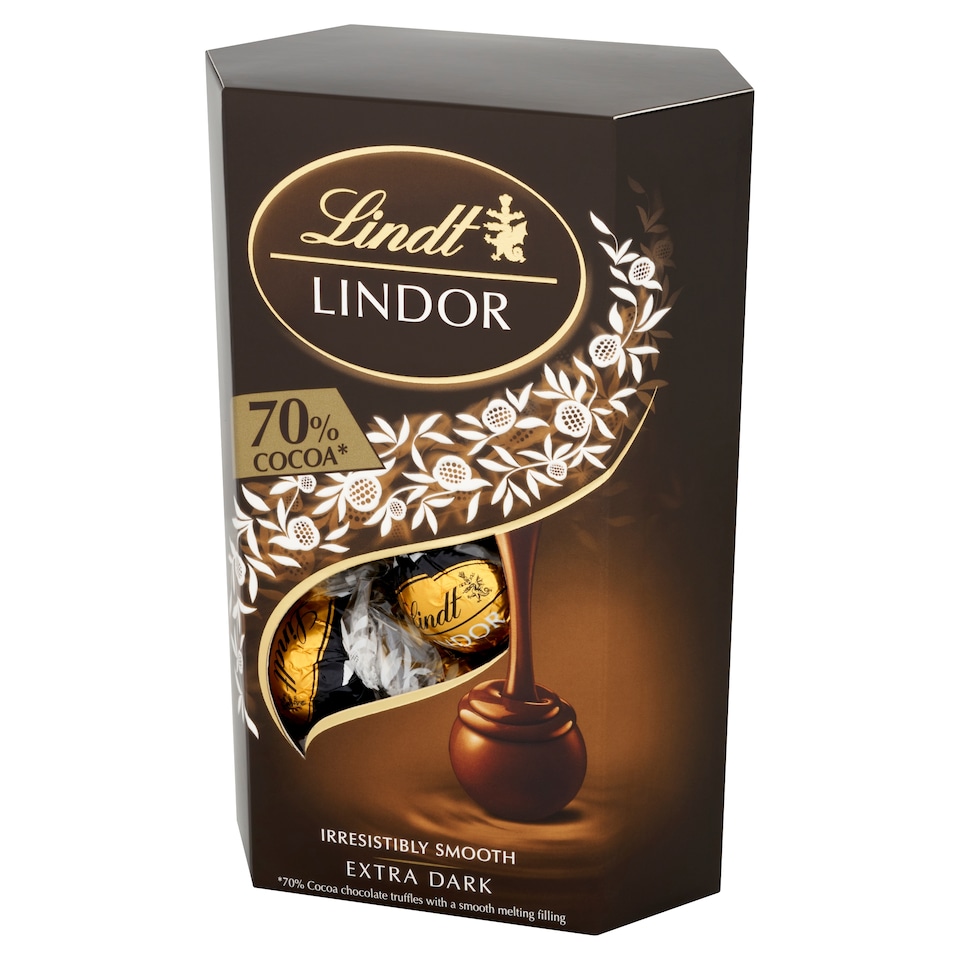 image 1 of Lindt Lindor Extra Dark Chocolate Truffles - 70% Cacao 200g
