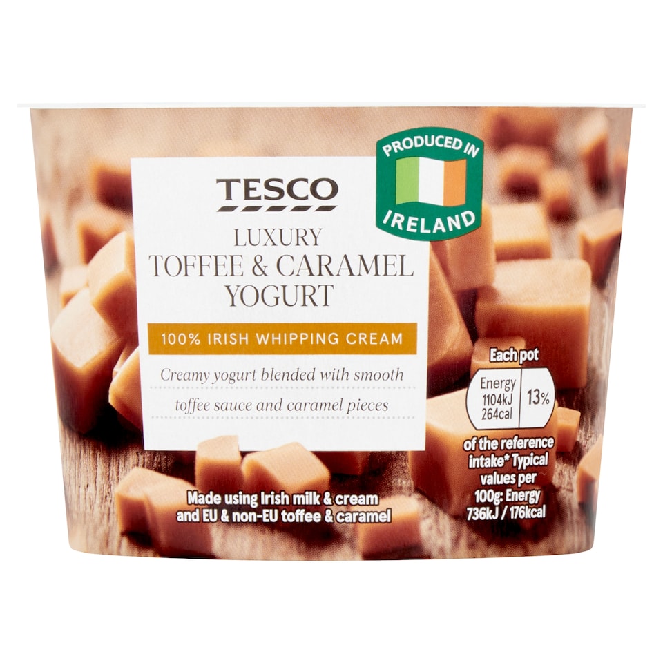 Tesco Toffee And Caramel Yoghurt 150G