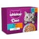 image 1 of Whiskas Duo Surf & Turf Adult Cat Food Pouches in Jelly 12x85g