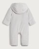 image 2 of F&F Baby Striped Pramsuit in Multi Grey