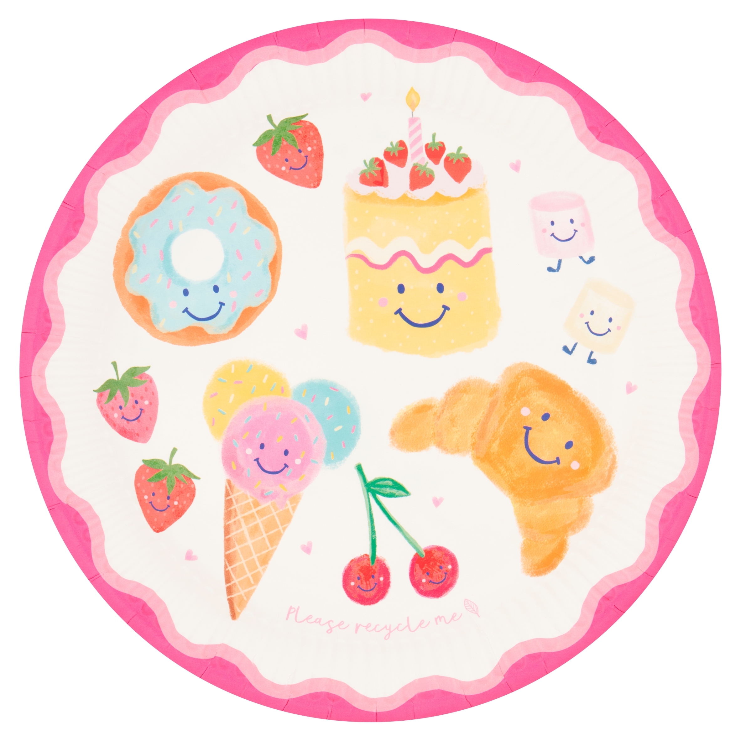 Tesco Sweet Treats Paper Plates 23cm 10 Pack