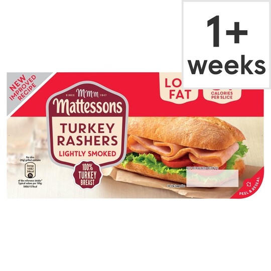 Mattessons Smoked Turkey Rashers 200G Tesco Groceries
