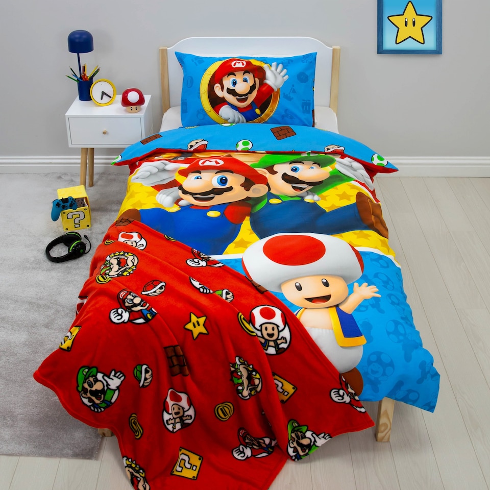 image 1 of SUPER MARIO NINTENDO DUVET SET SINGLE