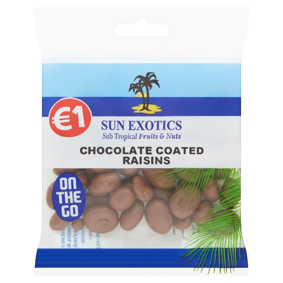 Sun Exotics Chocolate Coated Raisins 60G