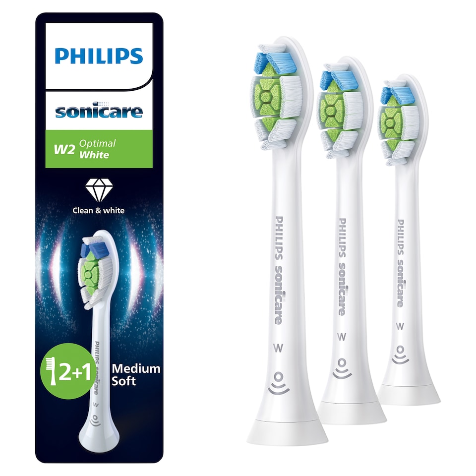 image 1 of Philips Sonicare W2 Optimal-White 3 White Replacement Electric Toothbrush Heads HX6063/87