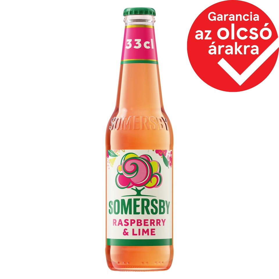 Somersby Raspberry & Lime cider almalé alapú szénsavas alkoholos ital 4,5% 0,33 l