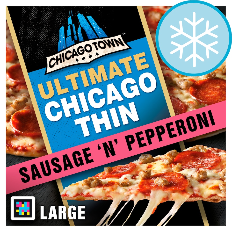 image 1 of Chicago Town Ultimate Chicago Thin Sausage & Pepperoni Large Pizza