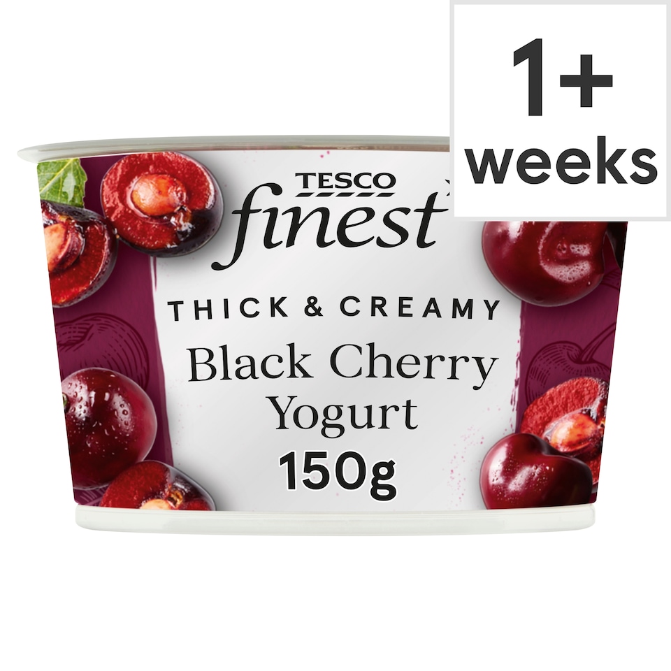 Tesco Finest Black Cherry Yogurt 150G