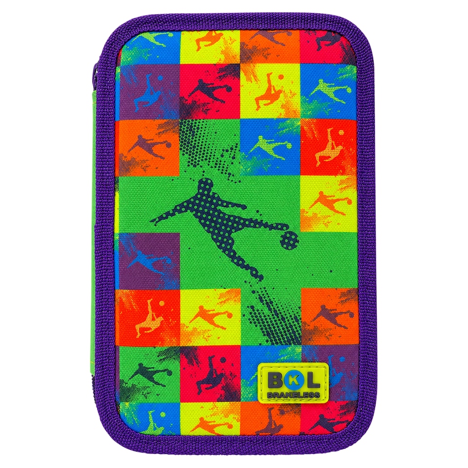 image 1 of 3 Zips Filled Pencil Case 20 x 13 x 6.5 cm