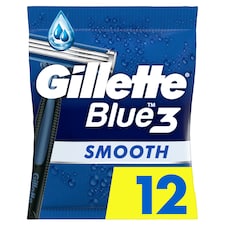Gillette Blue 3 Disposable Men's Razors 12 Pack