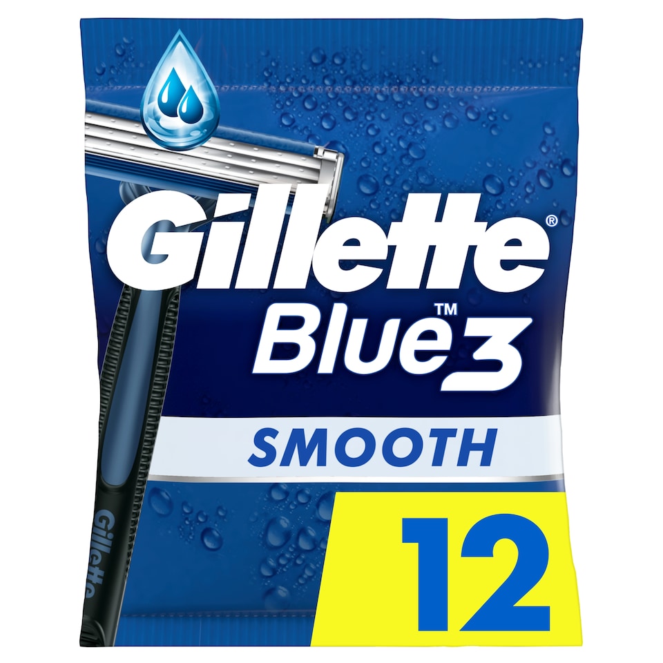image 1 of Gillette Blue 3 Disposable Men's Razors 12 Pack