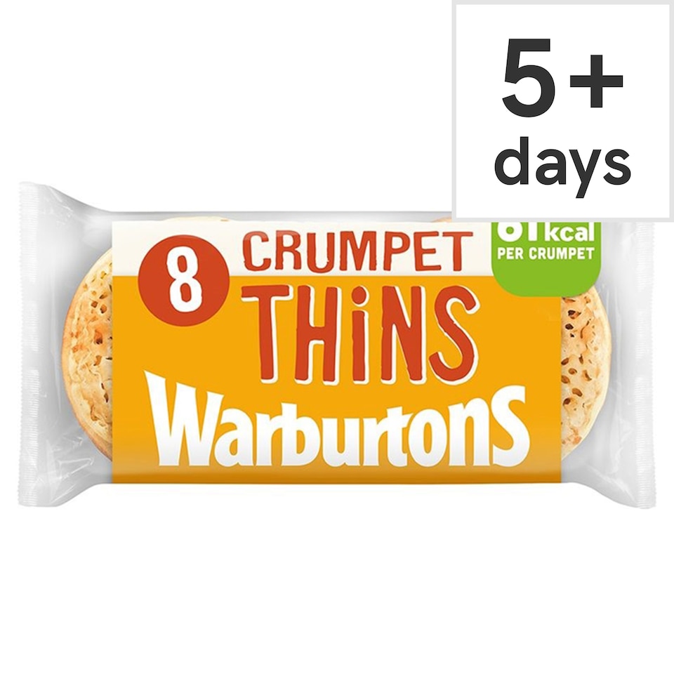 image 1 of Warburtons Crumpet Thins 8 pack